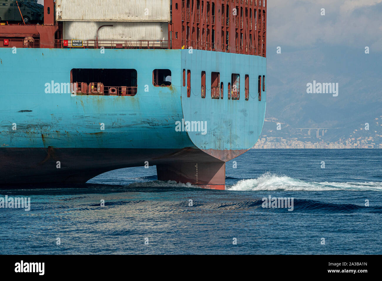 Container ship stern hi-res stock photography and images - Alamy