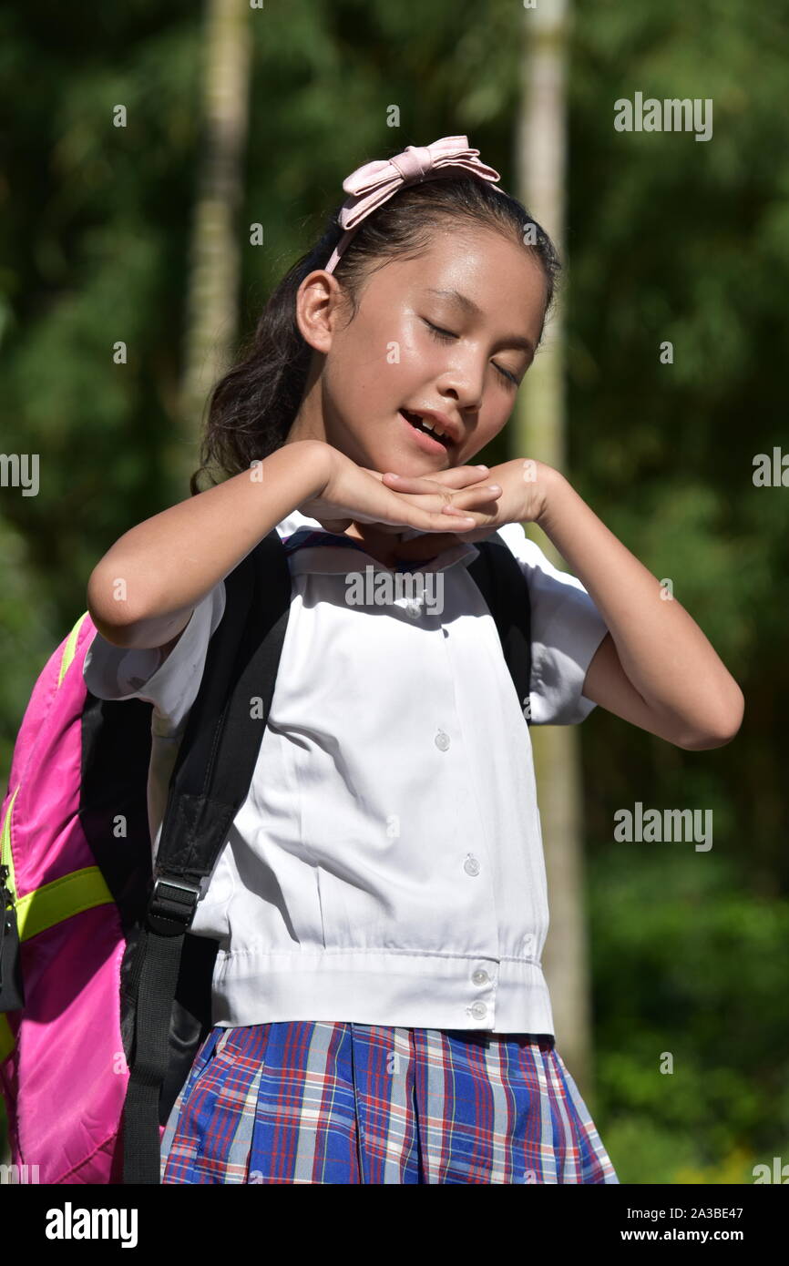 A Pretty School Girl Wearing Uniform Stock Photo - Alamy