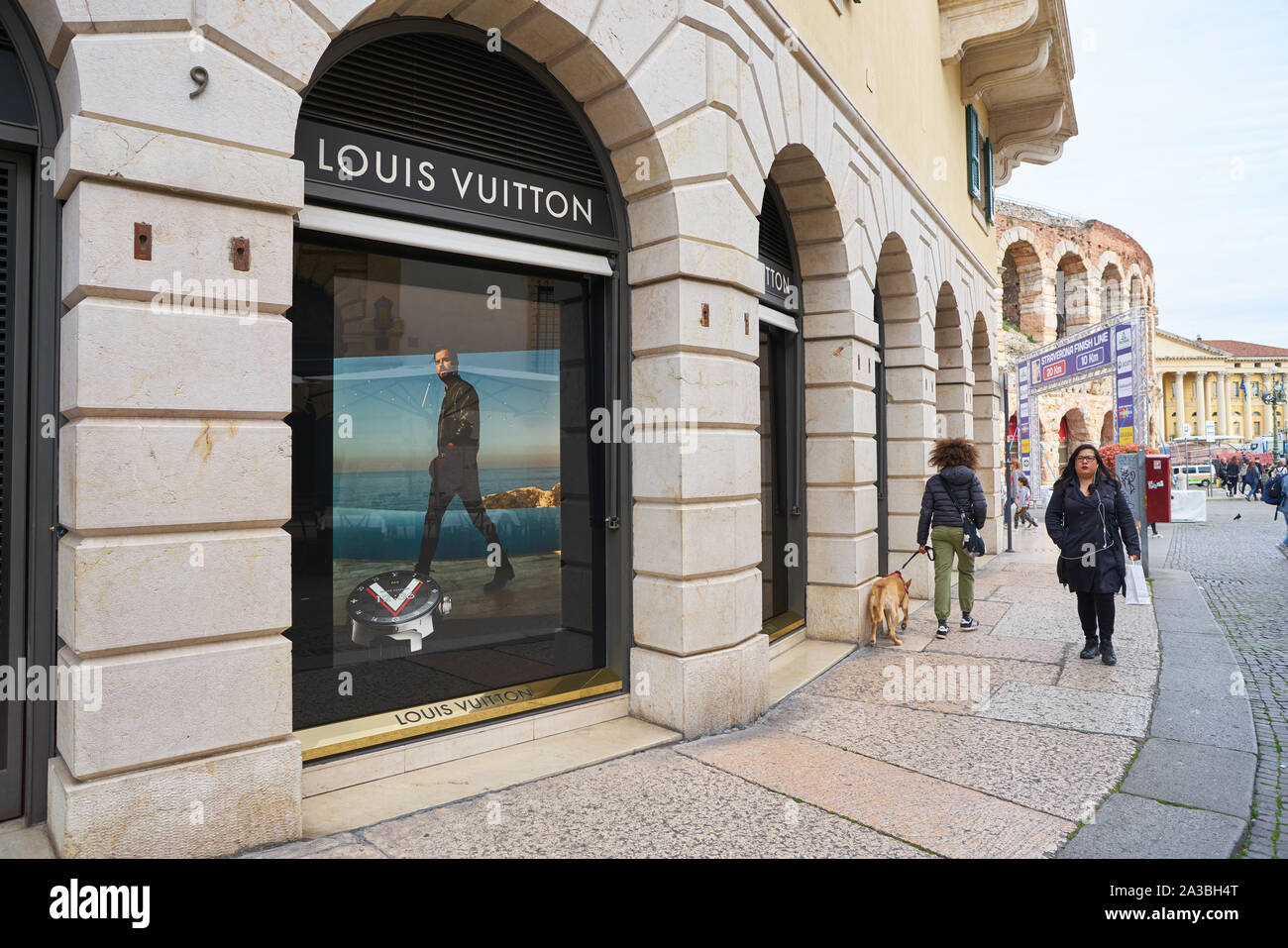 Louis Vuitton Store In Verona Italy Stock Photo - Download Image