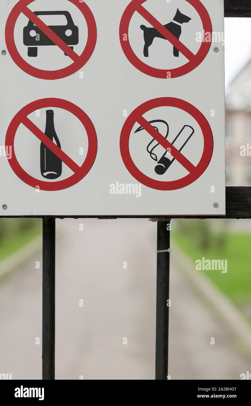 Widespread Sign Public poster with road signs with widespread symbols in the background ...