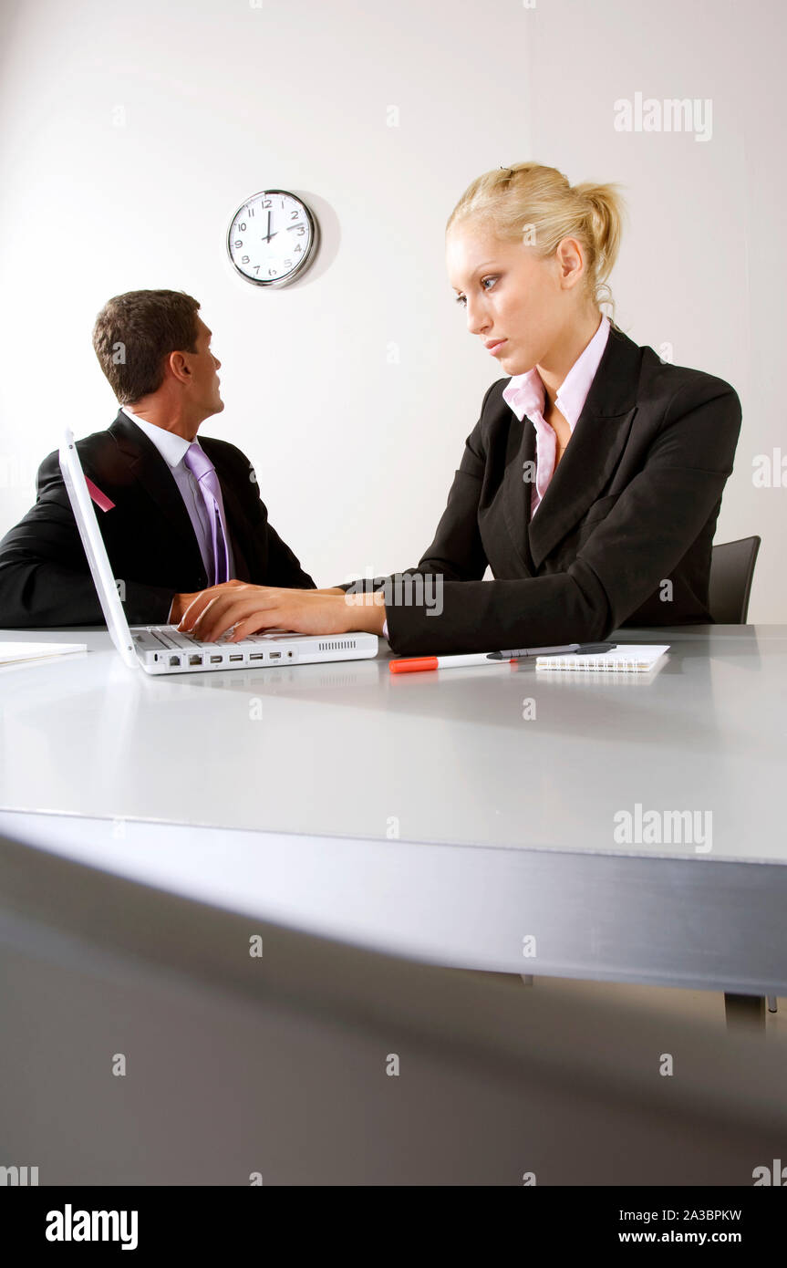 man and woman, office Stock Photo - Alamy