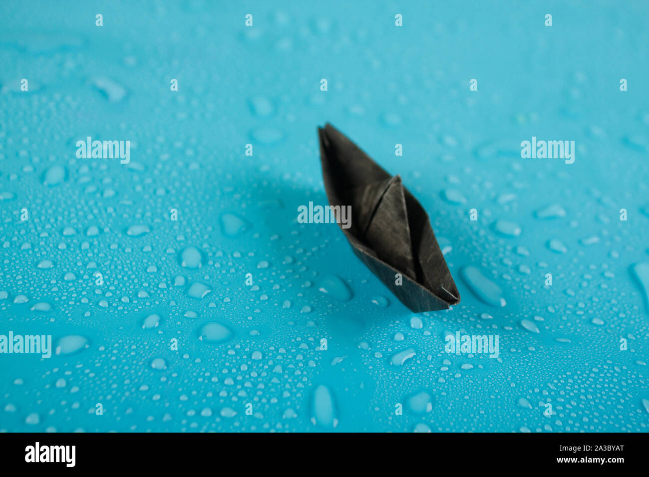 Black Paper Ship Made Of Paper Copy Space Stock Photo Alamy