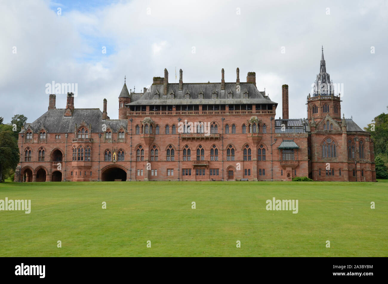 Mount Stuart, a stately home on the Scottish Island of Bute, built by the 3rd Marquess of Bute in the late 1870-s and designed by Sir Robert Anderson. Stock Photo