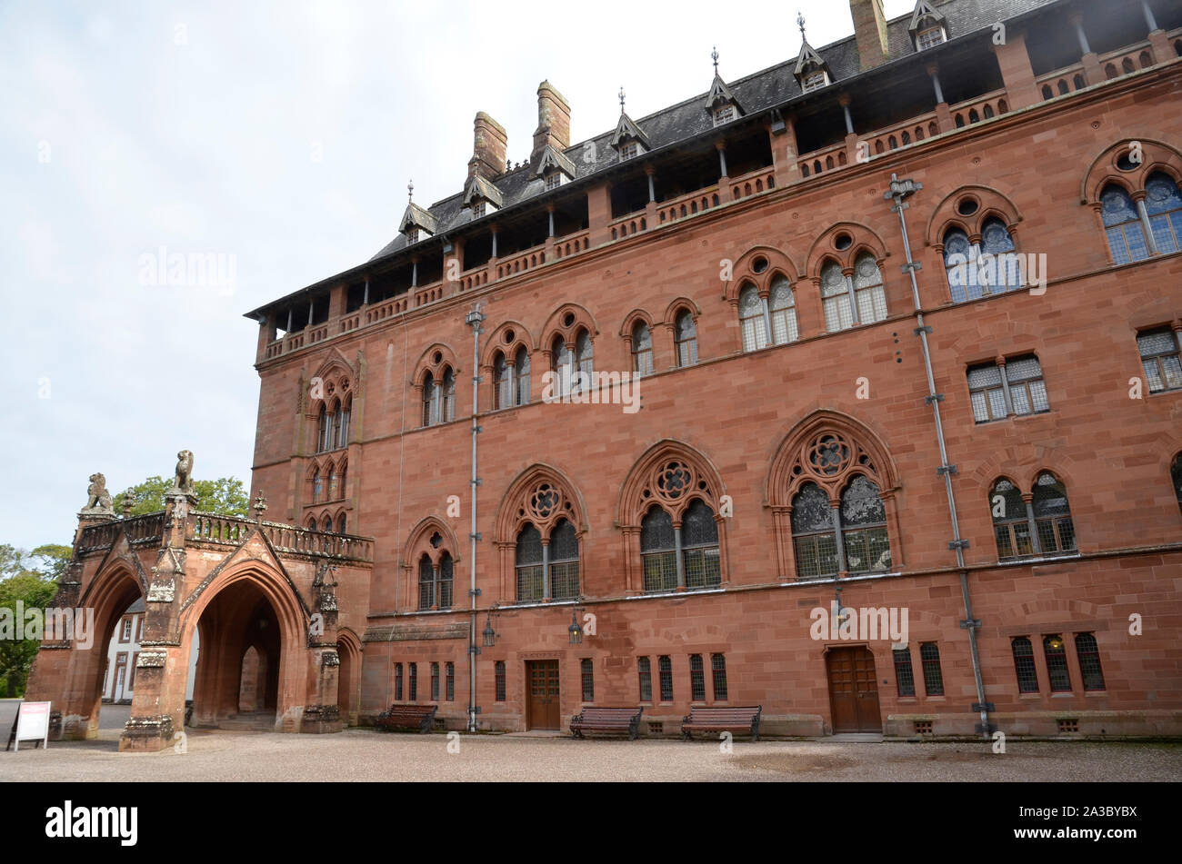 Mount Stuart, a stately home on the Scottish Island of Bute, built by the 3rd Marquess of Bute in the late 1870-s and designed by Sir Robert Anderson. Stock Photo