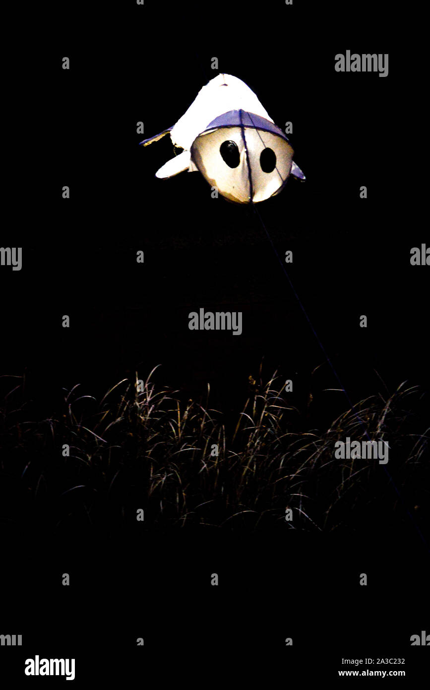 Trail of Lights Night Illumination Festival, Melbourne Australia Stock