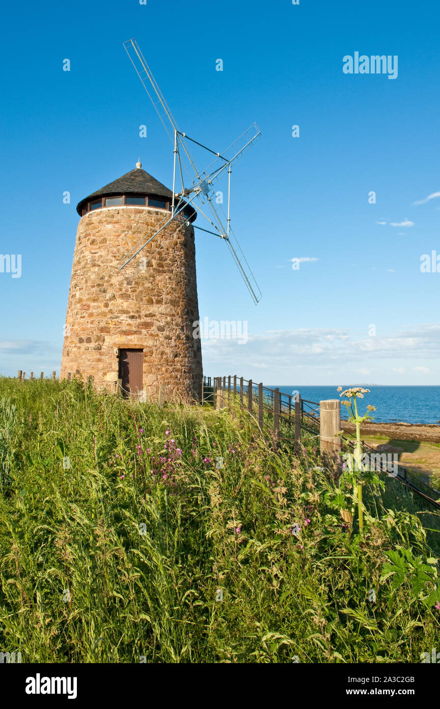 St Monans Windmill. Fife, Scotland Stock Photo