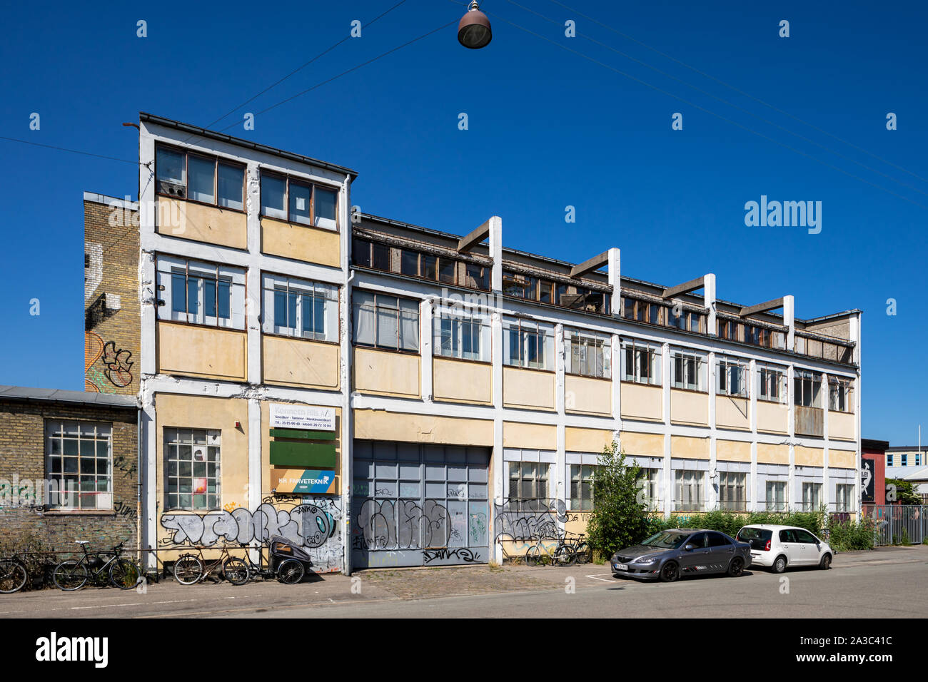 Old industrial building, former smithy, on Sigurdsgade 35 in Copenhagen, Denmark Stock Photo