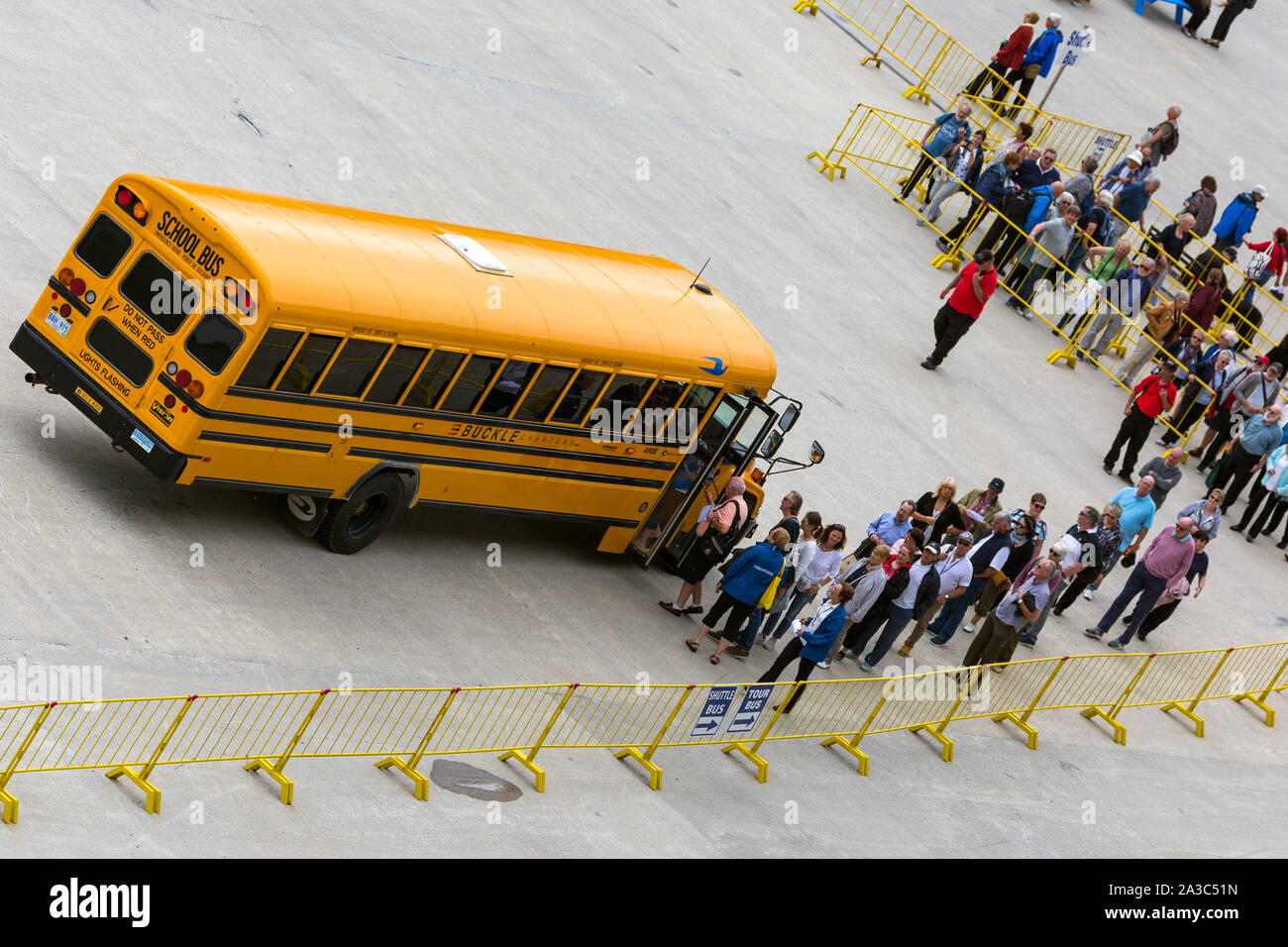 School bus. Corner brook newfoundland Canada being used for ferrying