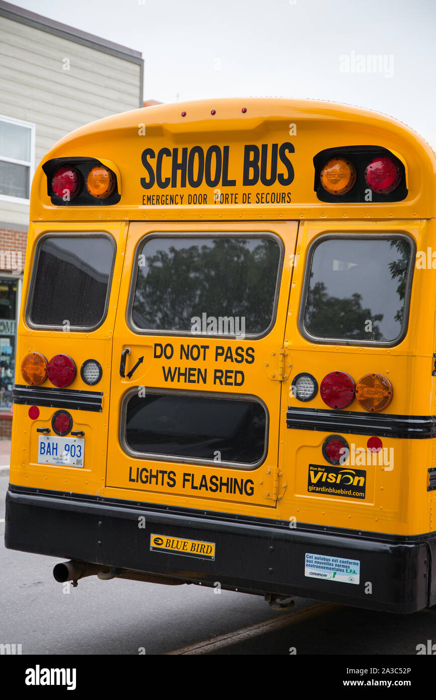 School bus. Corner brook newfoundland Canada being used for ferrying