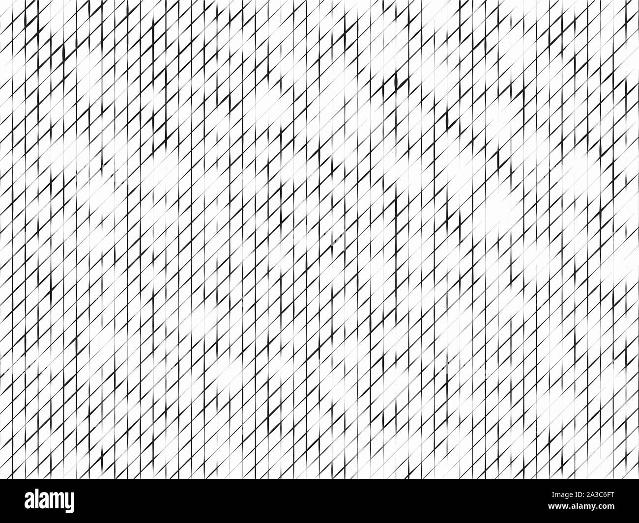 Abstract geometric pattern with diagonal overlapping stripes and crossing lines in black and white. Op art geometric background. Simple monochrome texture. Stock Vector