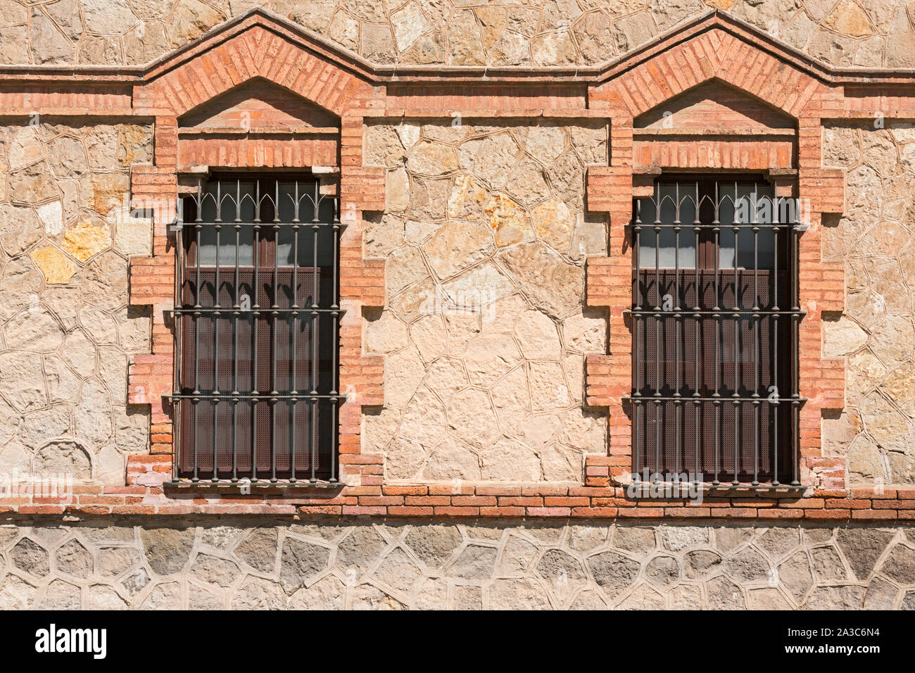 Barcelona; Carrer de Valencia, Hausfassade, Fenster; Detail Stock Photo
