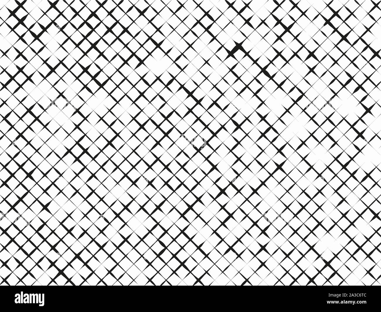 Abstract geometric pattern with diagonal overlapping stripes and crossing lines in black and white. Pop art geometric background. Simple monochrome texture. Stock Vector