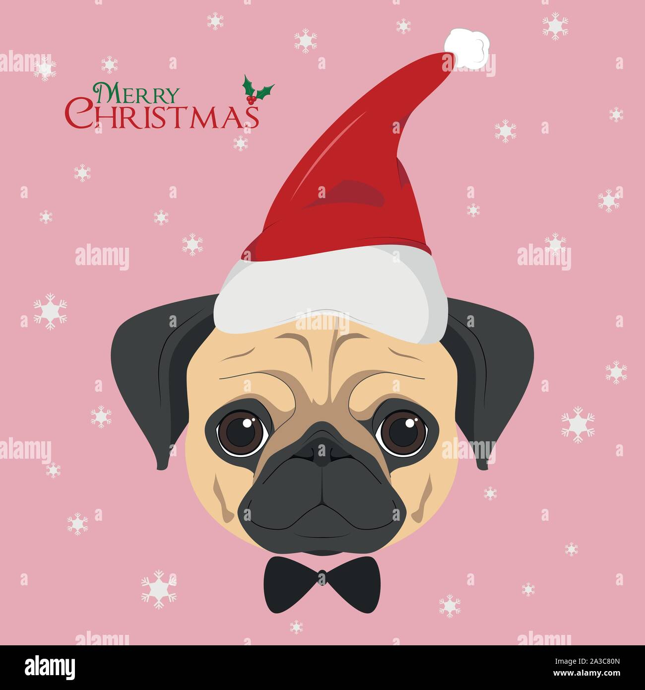 Christmas pug hi-res stock photography and images - Alamy