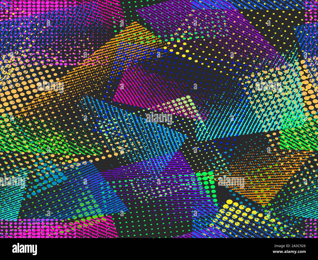 Abstract seamless chaotic pattern with urban geometric elements. Grunge ...