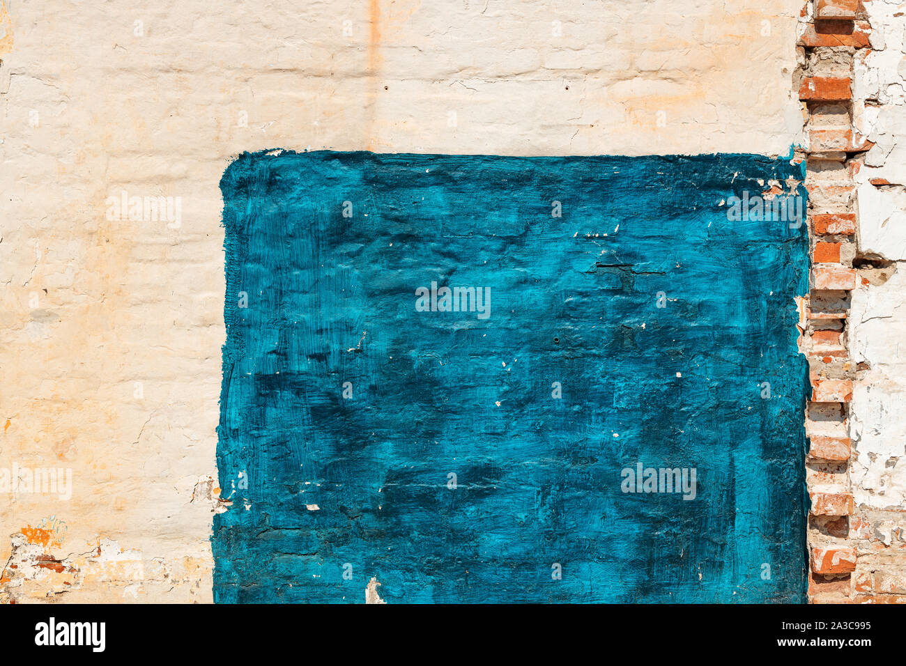 Grunge worn brickwall surface as background with rough texture Stock Photo