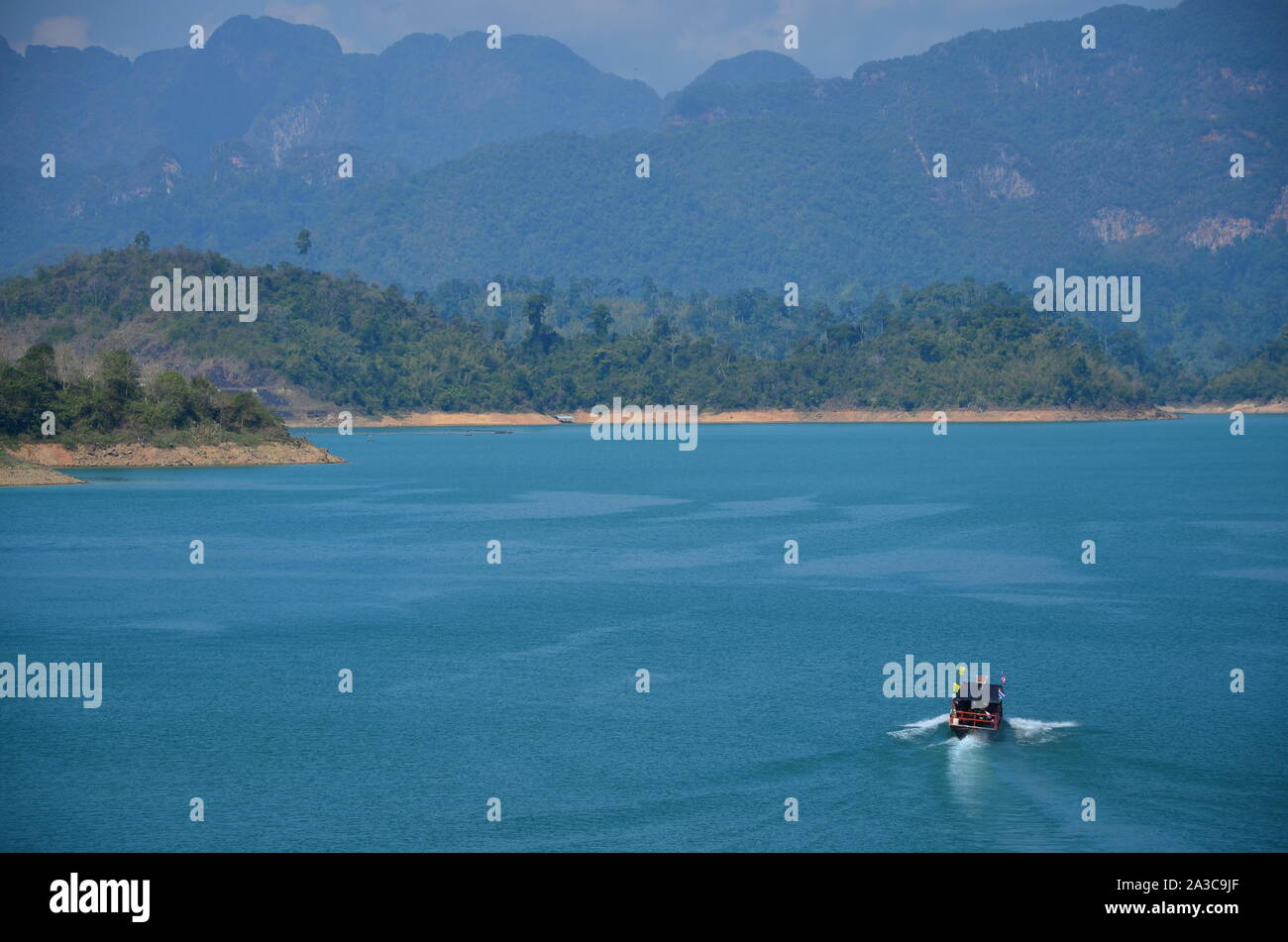 The view of the beach and the sea Stock Photo