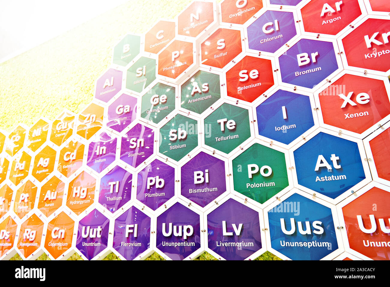 Chemical elements of the periodic table Stock Photo