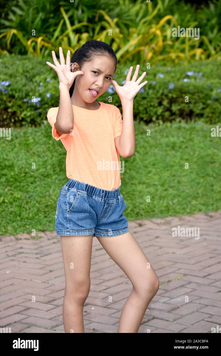 a-girl-making-funny-faces-stock-photo-alamy