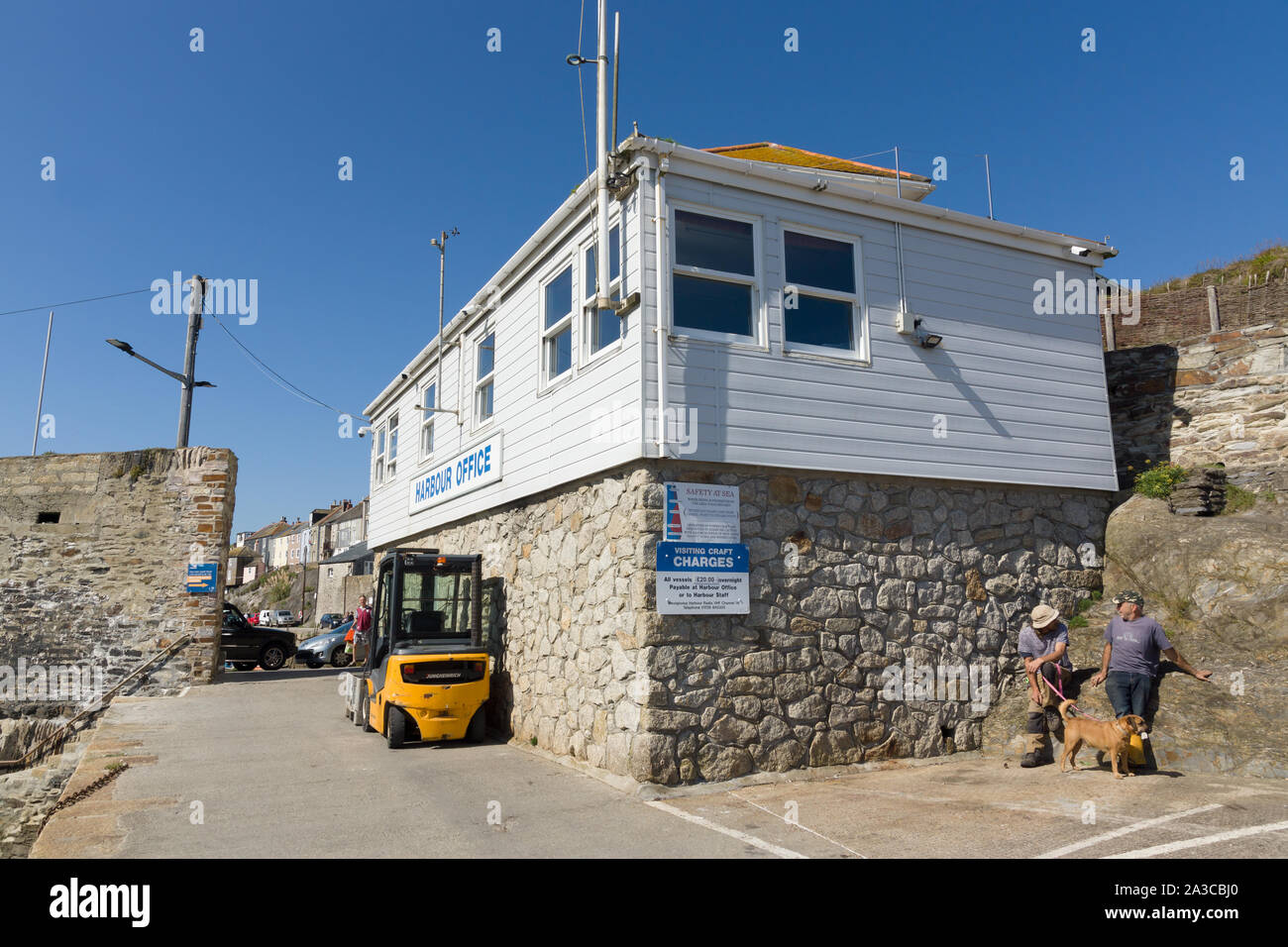 The harbour master's office in the coastal town of Mevagissey Cornwall Stock Photo Alamy