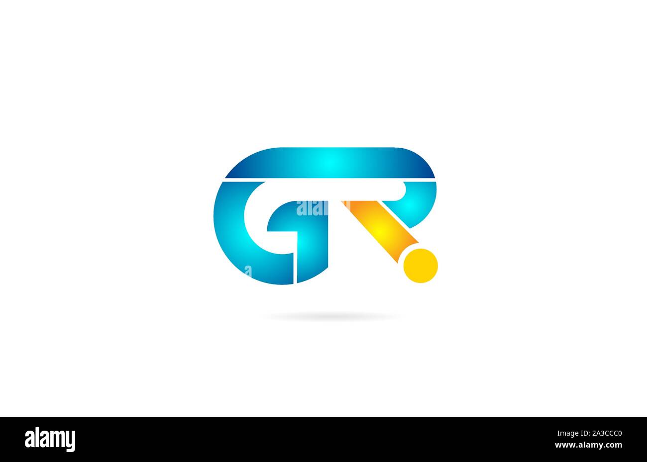 letter combination gr g r orange blue alphabet for company logo ...