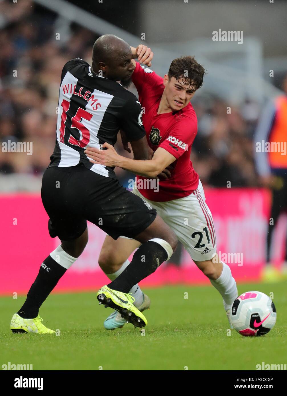 WILLEMS,JAMES, NEWCASTLE UNITED FC V MANCHESTER UNITED FC  PREMIER LEAGUE, 2019 Stock Photo