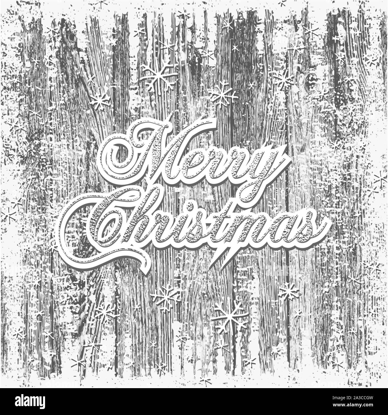 Merry Christmas silver glittering lettering design. Vector illustration ...