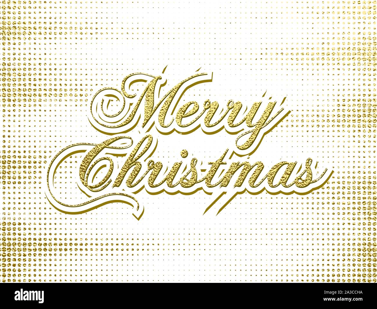 Merry Christmas gold glittering lettering design. Vector illustration ...