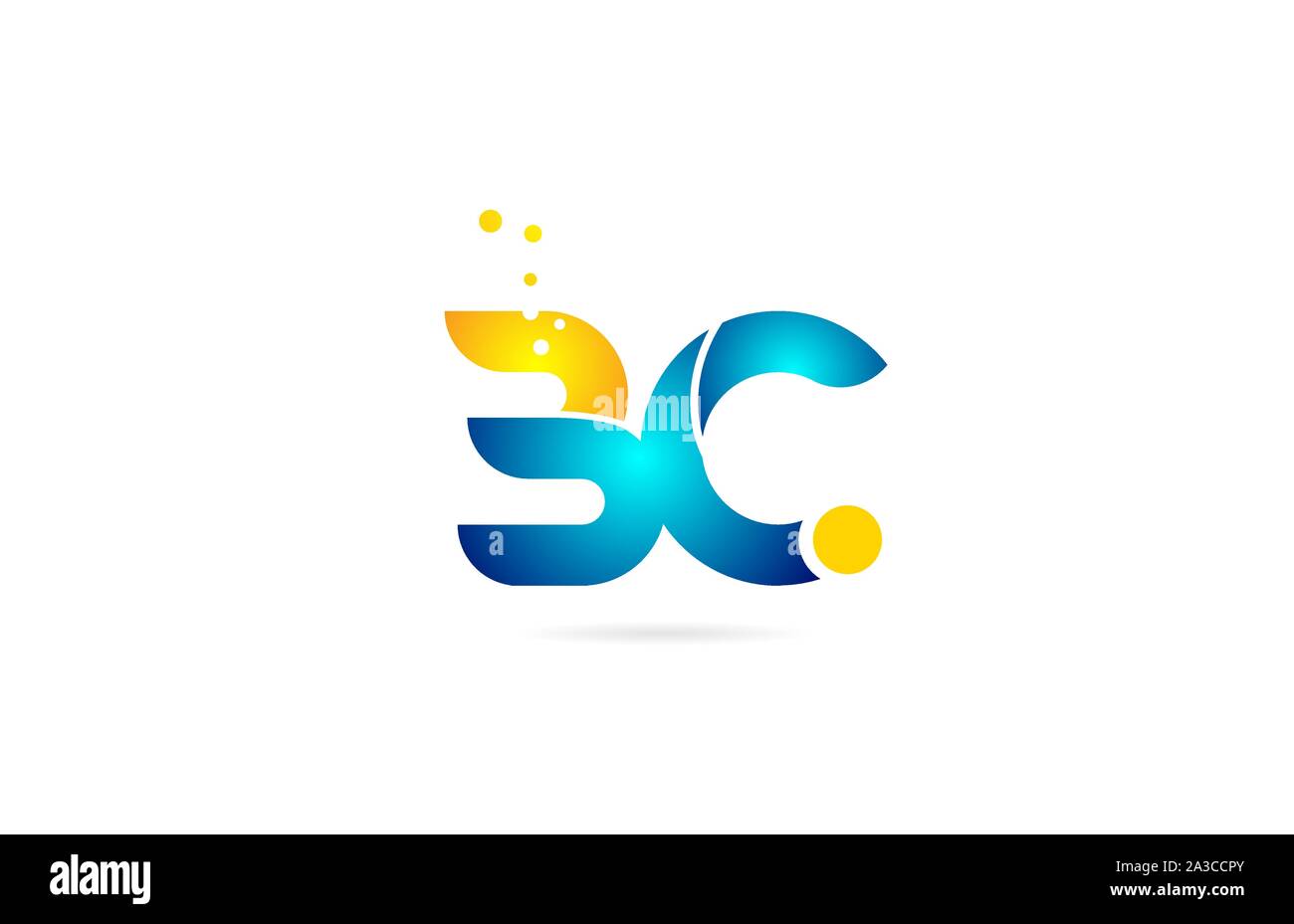 letter combination bc b c orange blue alphabet for company logo ...