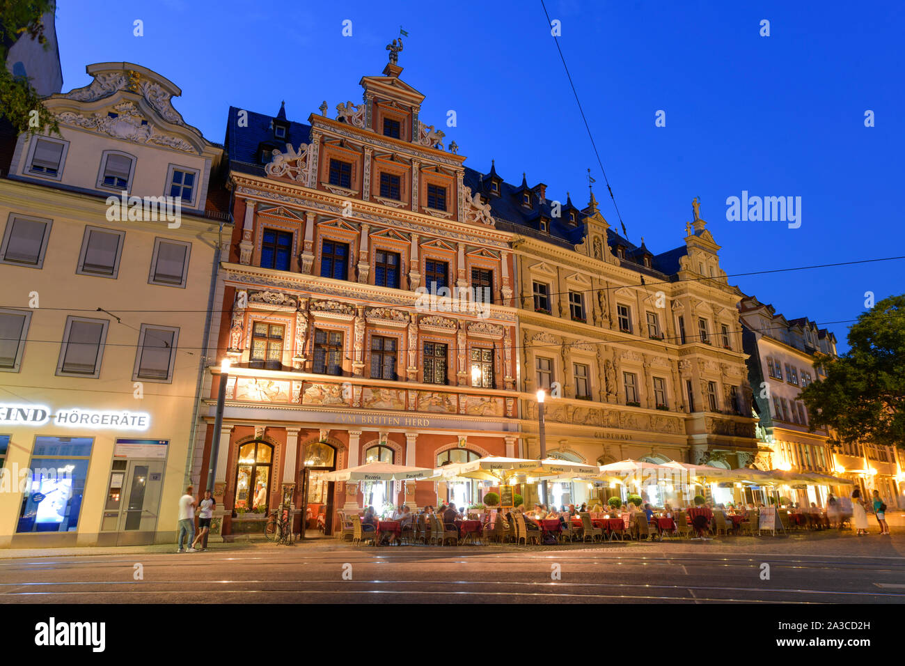 Haus Zum Breiten Herd Gildehaus Fischmarkt Erfurt Thuringen Deutschland Stock Photo Alamy