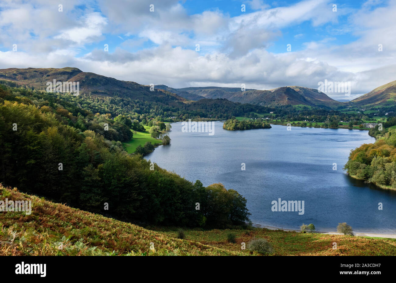Silver How. Easedale, Helm Crag and Dunmail Raise at Grasmere, Lake District, Cumbria Stock Photo
