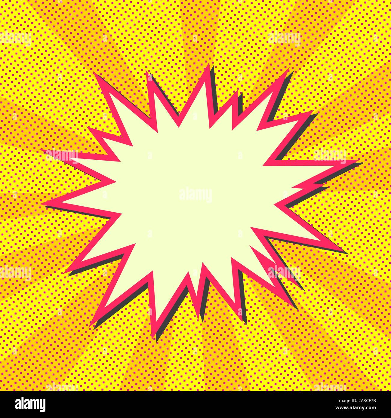 Explosion vector illustration. Retro pop art speech bubble with dots. Comic  book fight stamp for card Superhero action frame background Stock Vector  Image & Art - Alamy