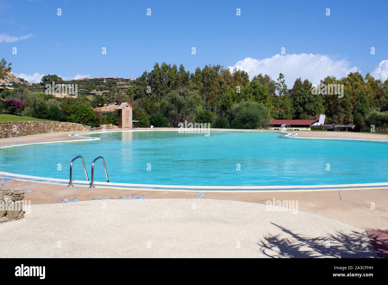 Swimming pool in the resort Stock Photo