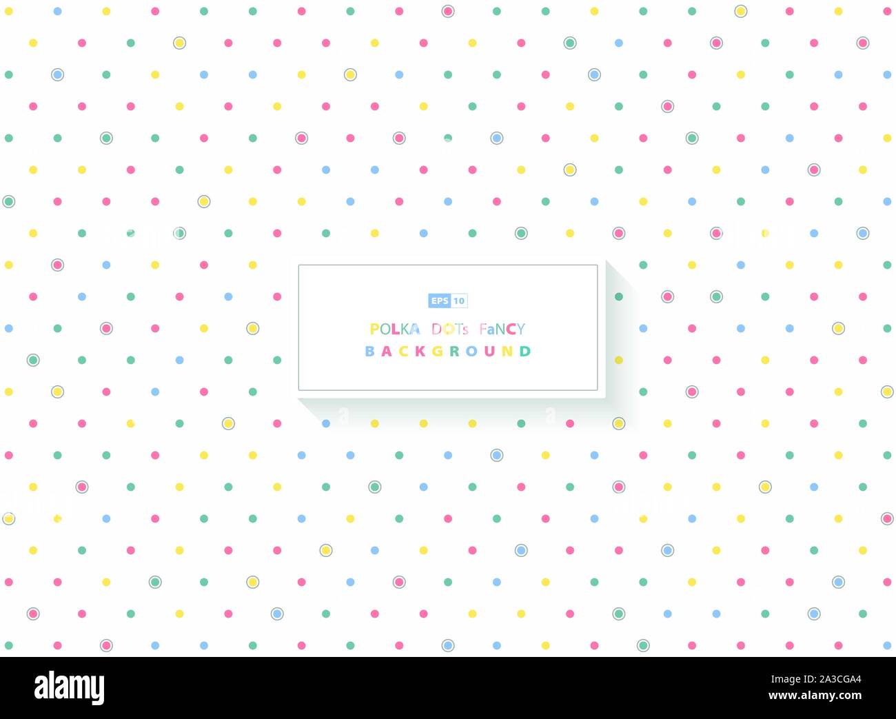 Abstract polka dot colorful minimal design of decoration background. Use for poster, artwork, template design. illustration vector eps10 Stock Vector