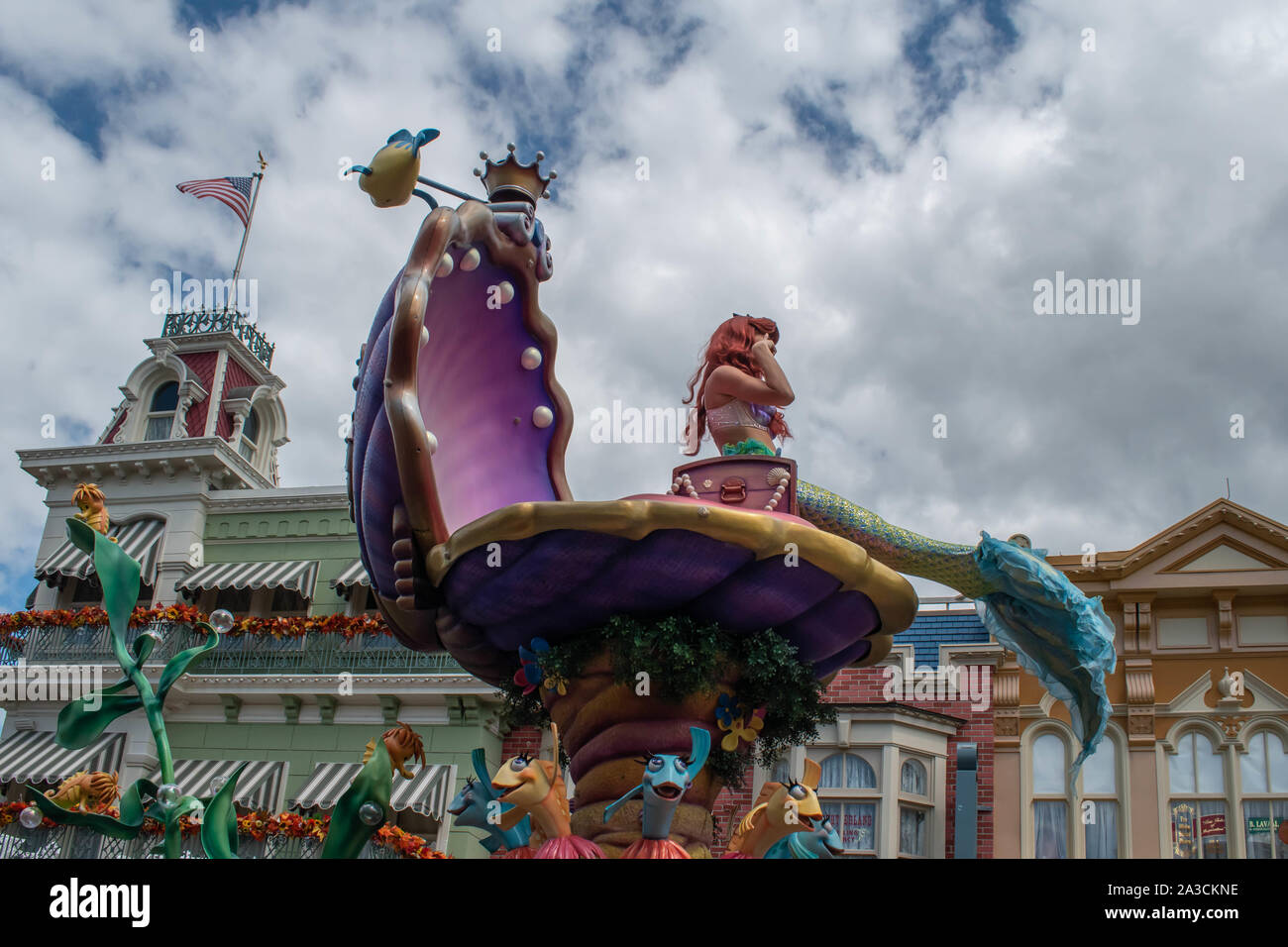 Orlando, Florida. September 25, 2019. Little Mermaid in Disney Festival