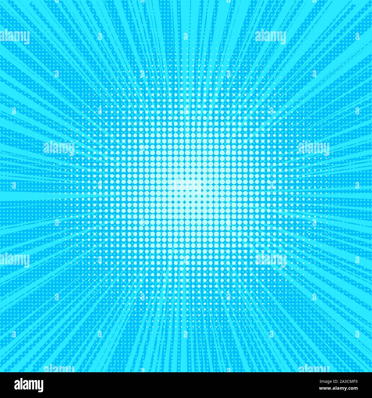 Explosion vector illustration. Retro pop art background with dots ...