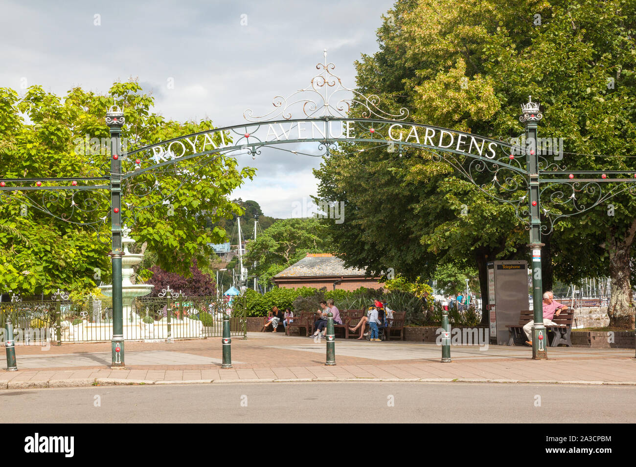 Royal Avenue Gardens, Dartmouth, Devon, England, United Kingdom Stock