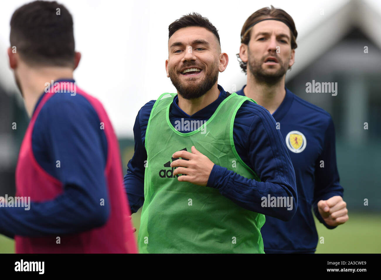 Edinburgh, Scotland, UK. 07th Oct, 2019. 7th Oct 19.Oriam Training Centre, Riccarton, Edinburgh. Scotland Training  Session for UEFA EURO 2020 Qualifier fixtures against, Russia. 7th Oct, 19. and San Marino. Pic Credit: eric mccowat/Alamy Live News Stock Photo