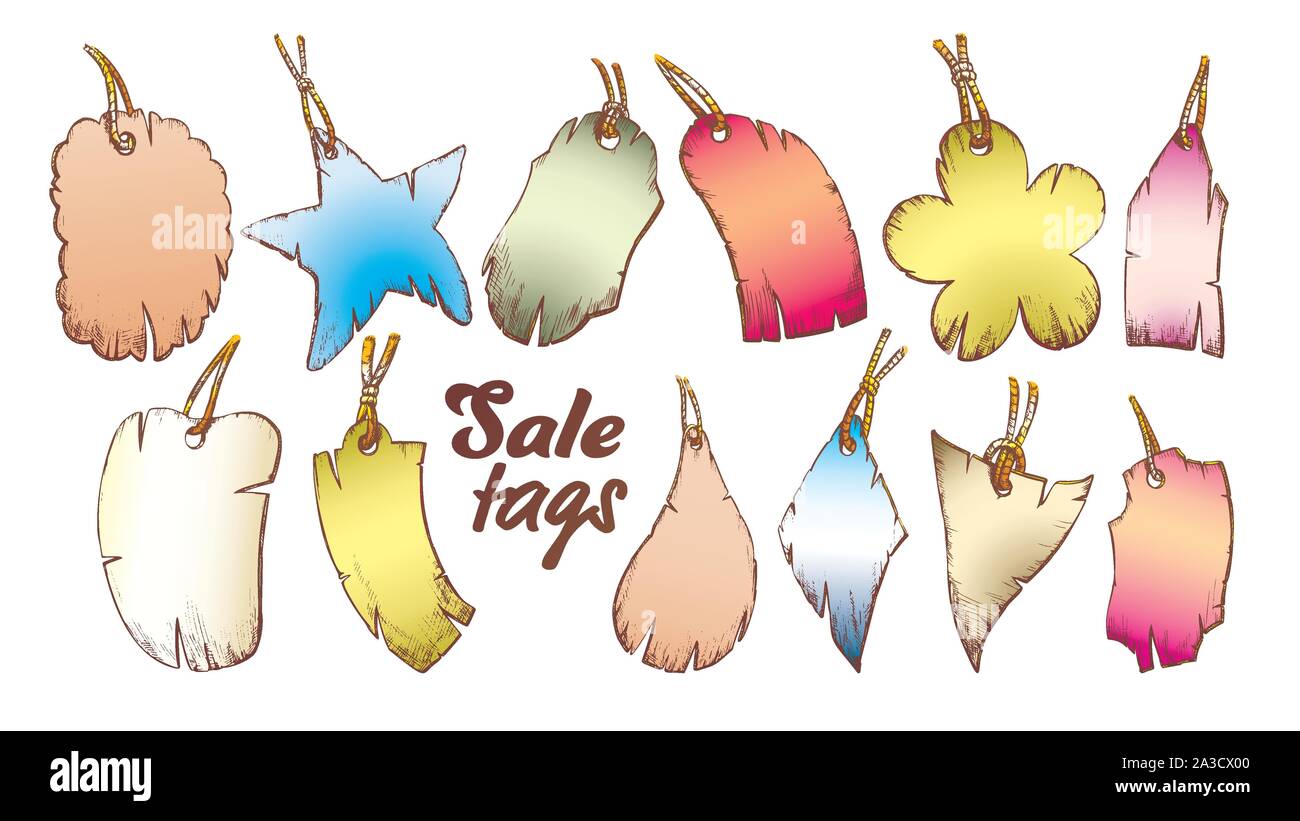 Label Tag In Different Forms Set Color Vector Stock Vector Image & Art ...