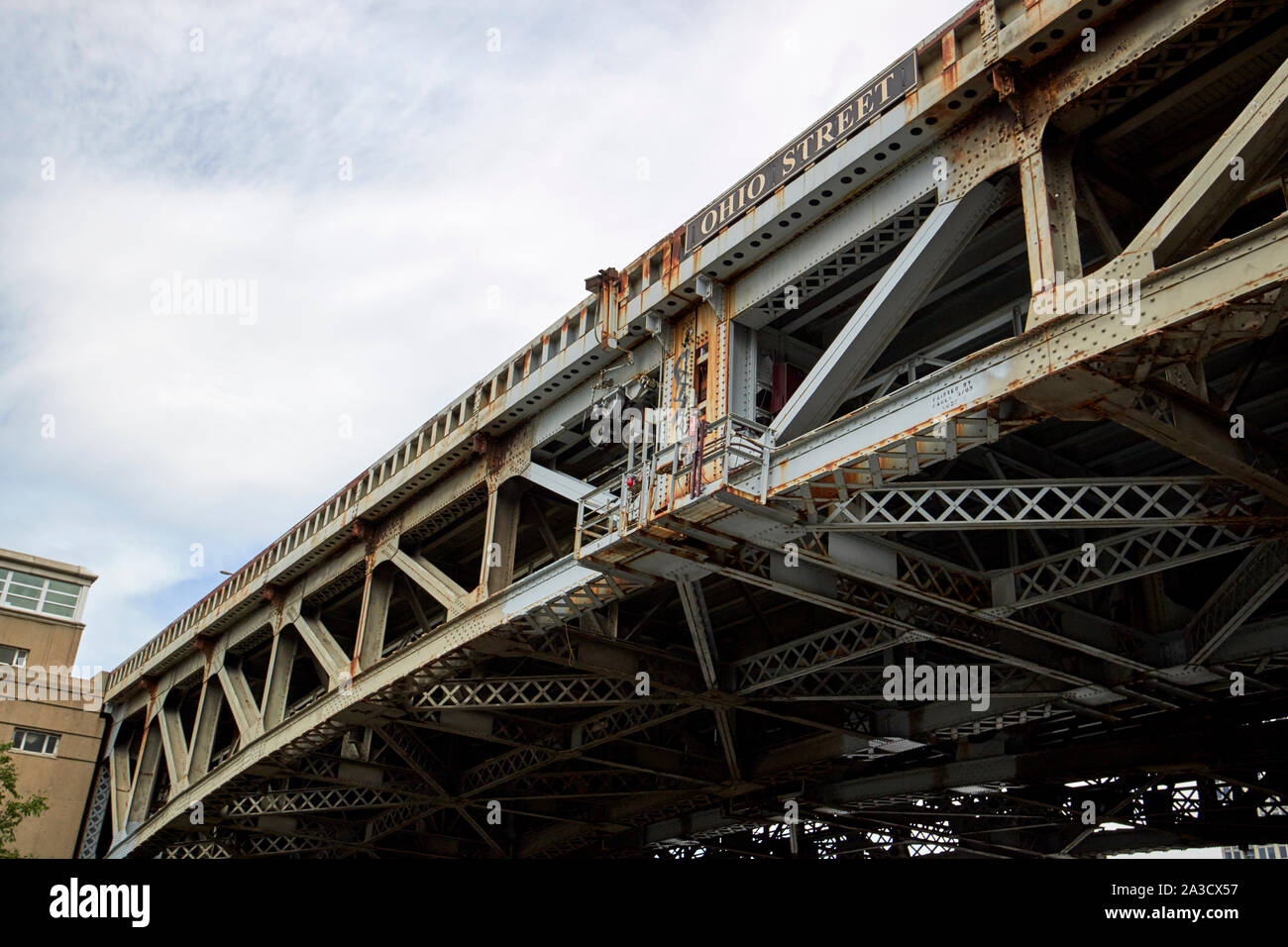 ohio street feeder ramp bridge chicago illinois united states of america Stock Photo