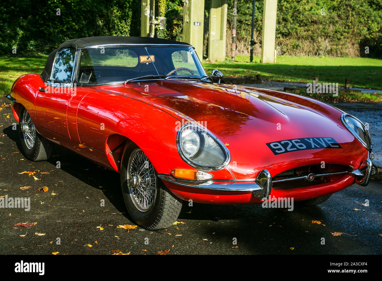Jaguar E-Type at the Bicester Heritage, Sunday Scramble on 6th October 2019 Stock Photo