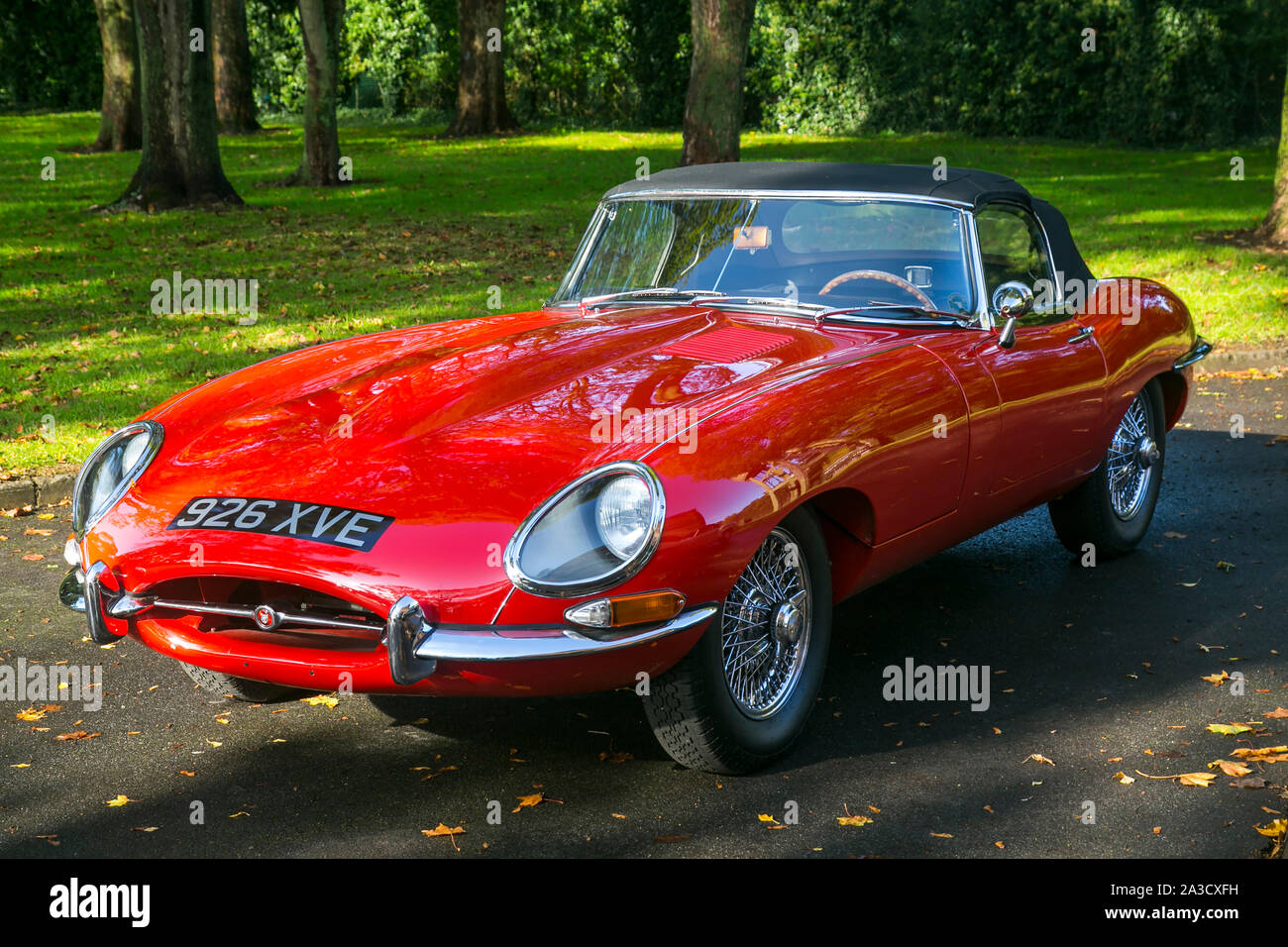 Jaguar E-Type at the Bicester Heritage, Sunday Scramble on 6th October 2019 Stock Photo