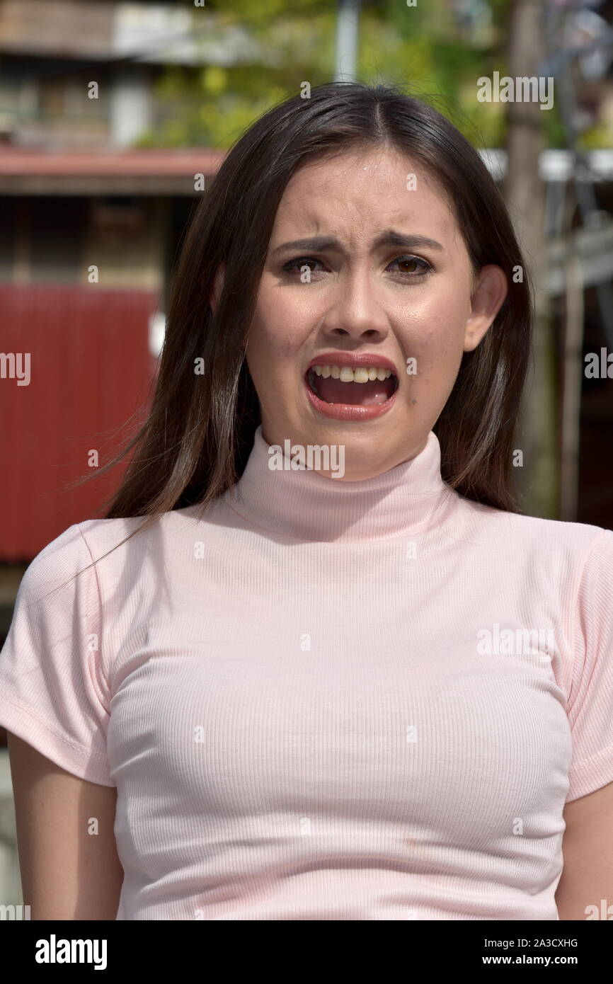 Attractive Asian Adult Female Under Stress Stock Photo Alamy