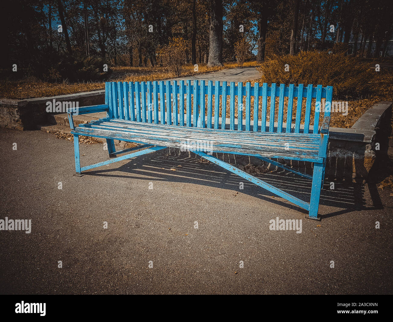 Solid Wood Garden Bench Stock Photos Solid Wood Garden Bench