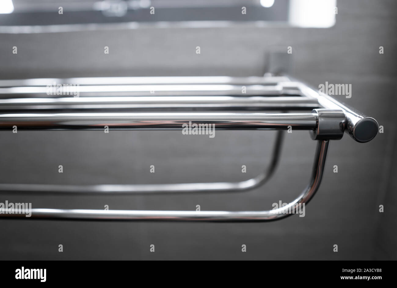 Metal Towel Dryers in the modern bathroom Stock Photo Alamy