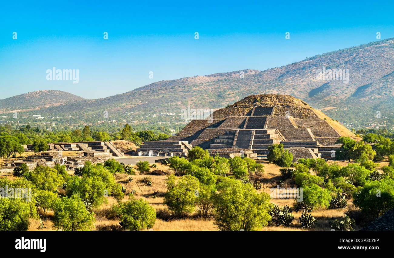 Pyramid of the Moon at Teotihuacan in Mexico Stock Photo