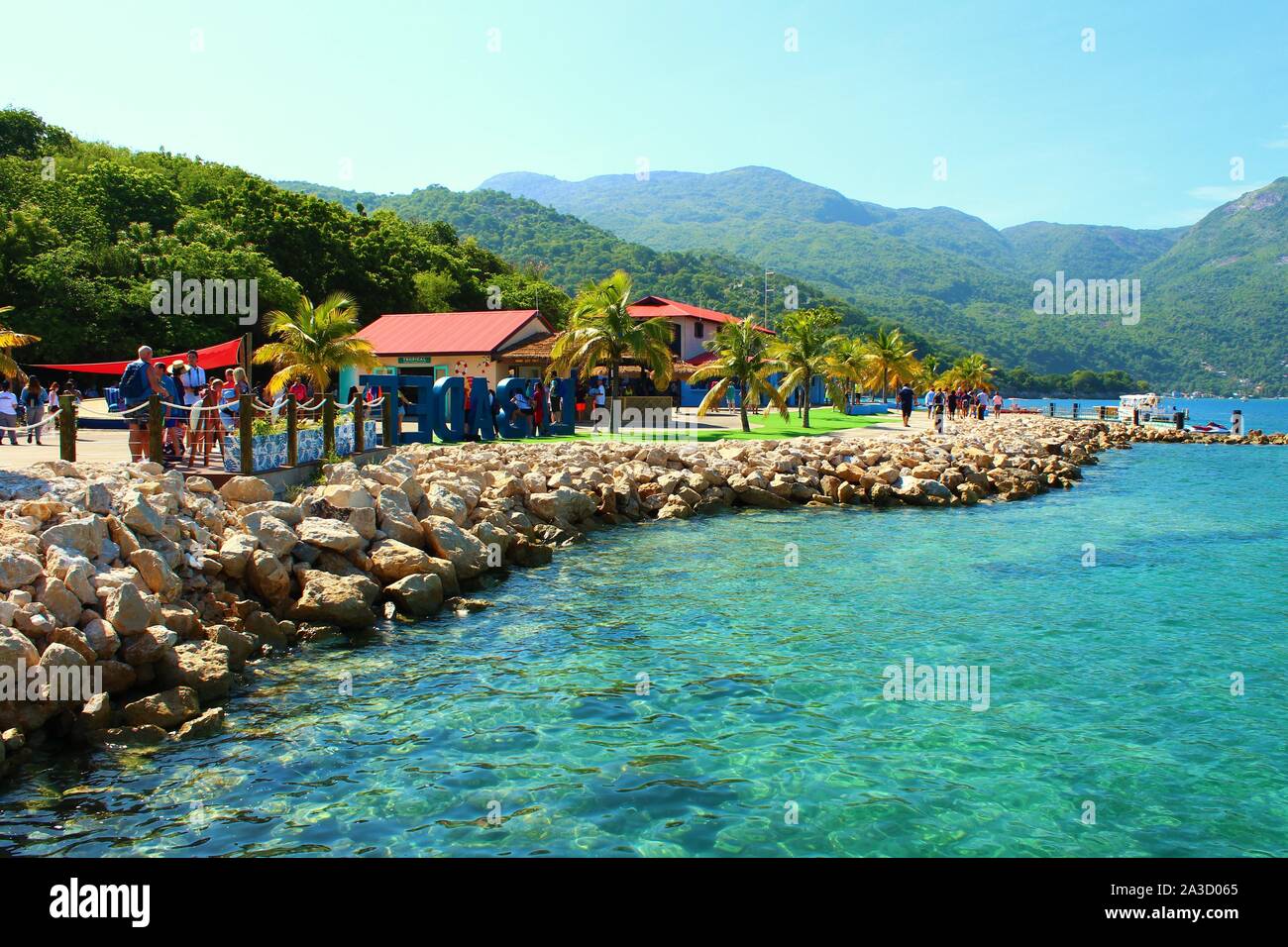 A section of the resort of Labadee, Haiti, which is privately owned by Royal Caribbean International for the exclusive use of its cruise ships. Stock Photo