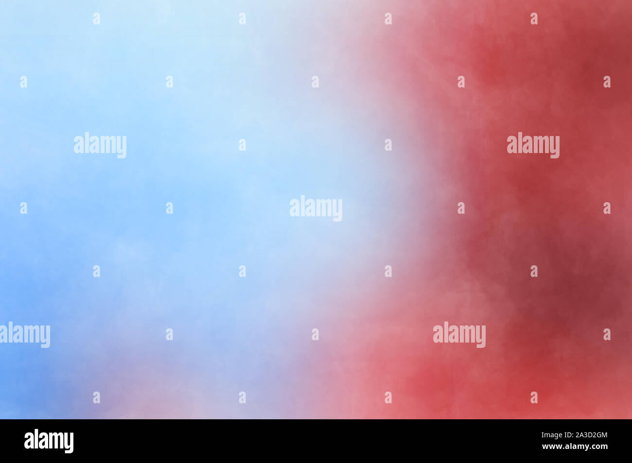 Bright red and blue abstract artsy watercolor background blurred light subtle grunge art wallpaper texture with cloud fog or smoke pattern Stock Photo