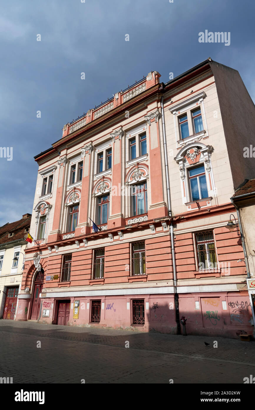 Ornate historic building housing the Prosecutors Office,  Brasov, Transylvania, Romania. Stock Photo