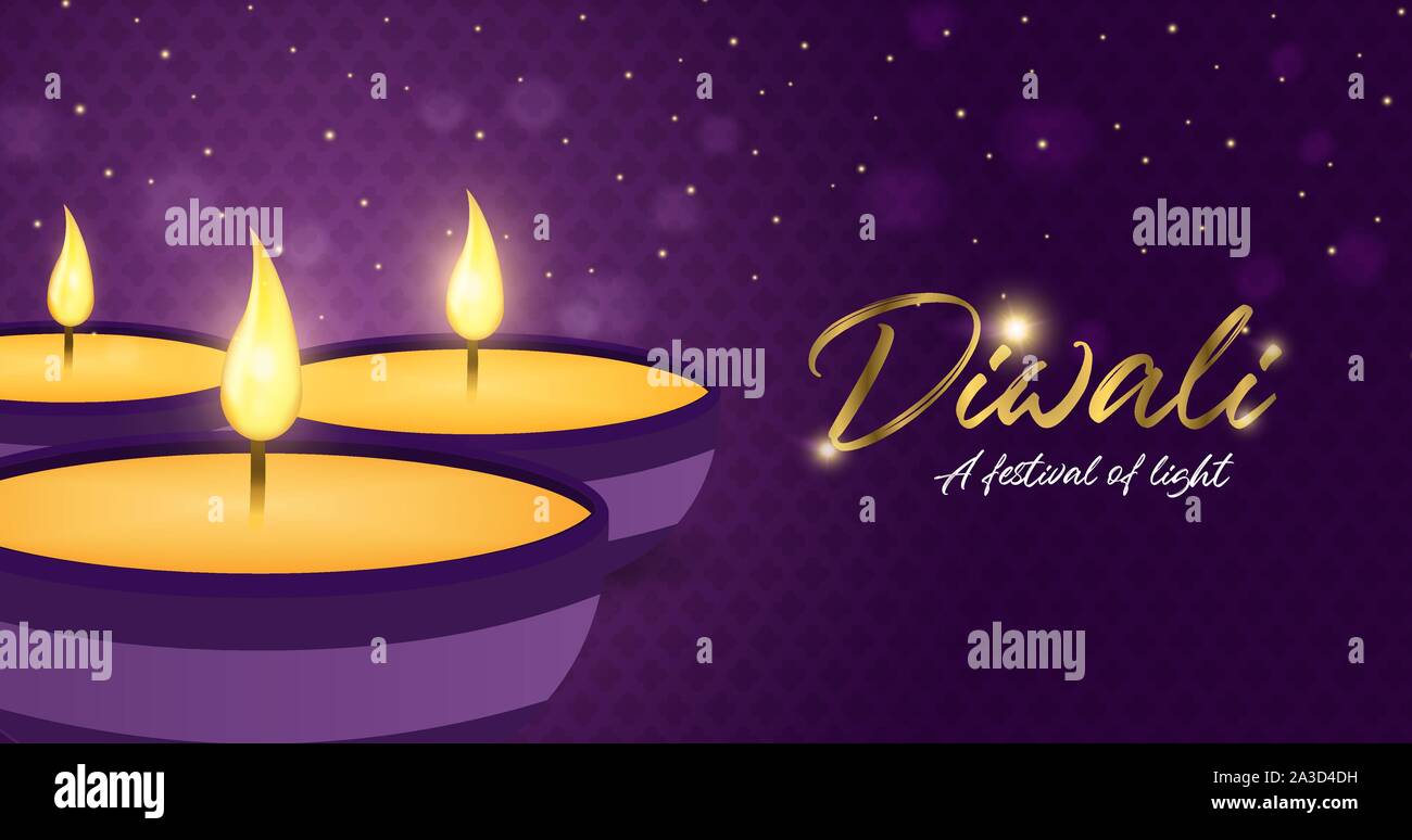 Happy diwali festival banner illustration of traditional indian ...