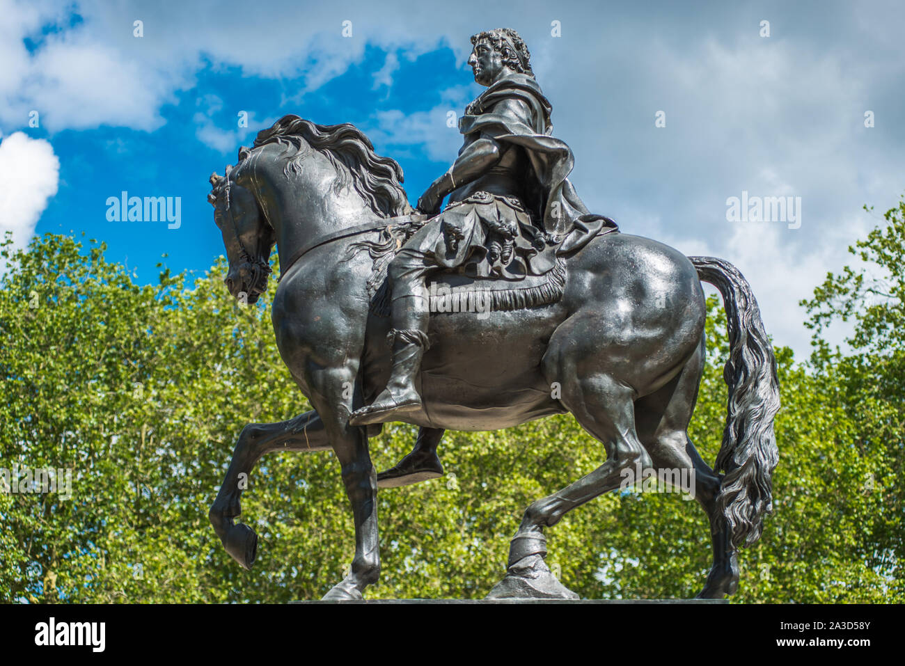 John Michael Rysbrack's Statue of William III in Queen Square, Old City, Bristol, England, United Kingdom Stock Photo